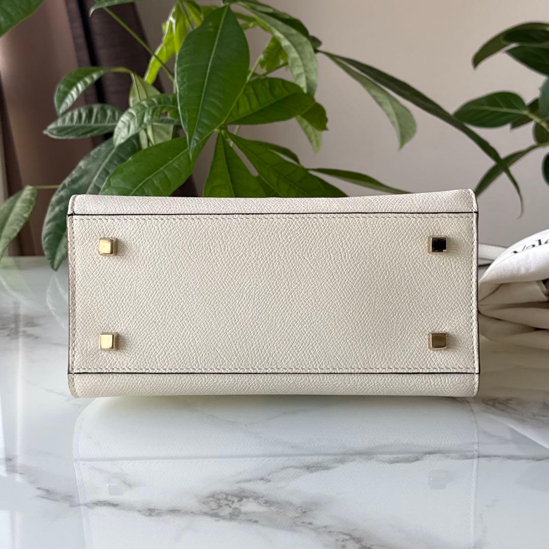 VALEXTRA イジィデ　ミニ　ホワイト　2WAYショルダーバッグ