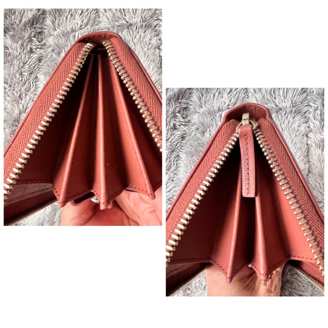 良品✨GUCCI ラウンドファスナー　インターロッキング　レザー　長財布