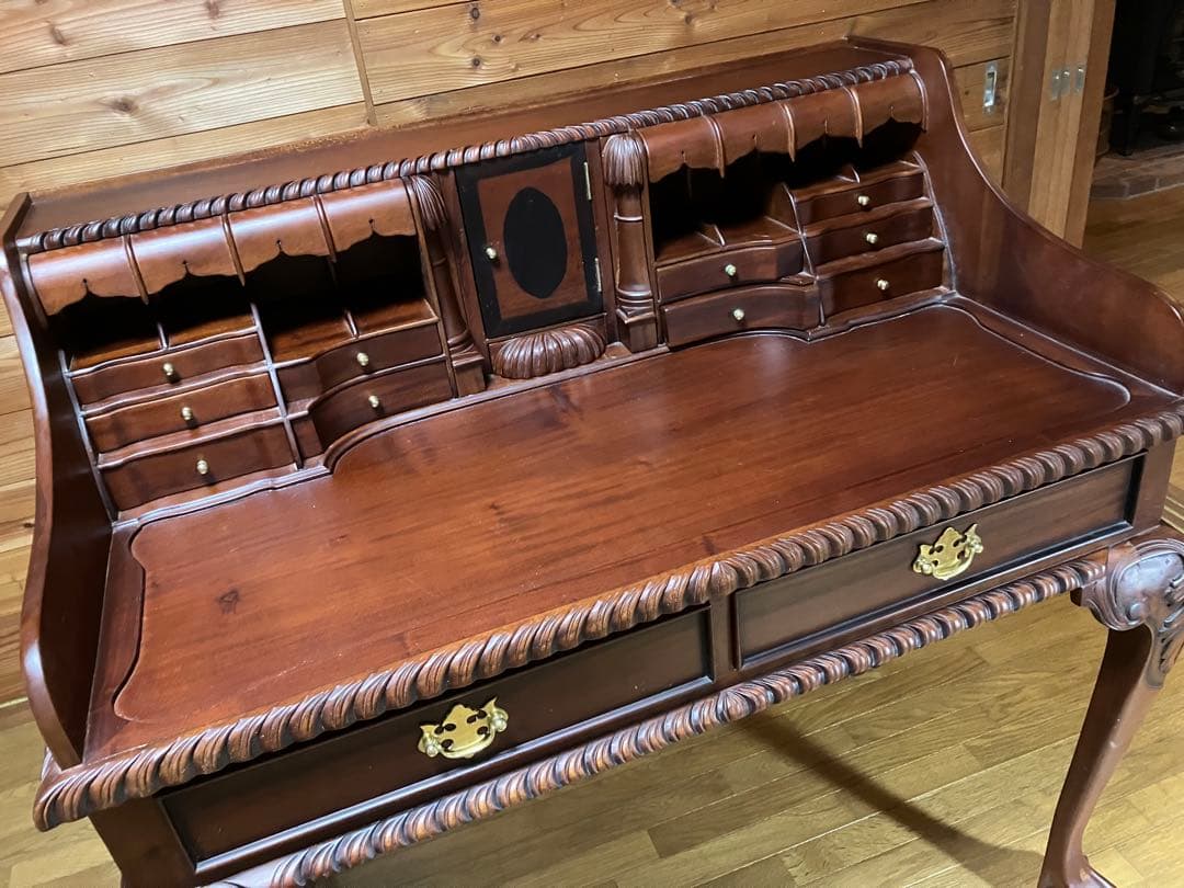 アンティークデスク プレート刻印有り逸品