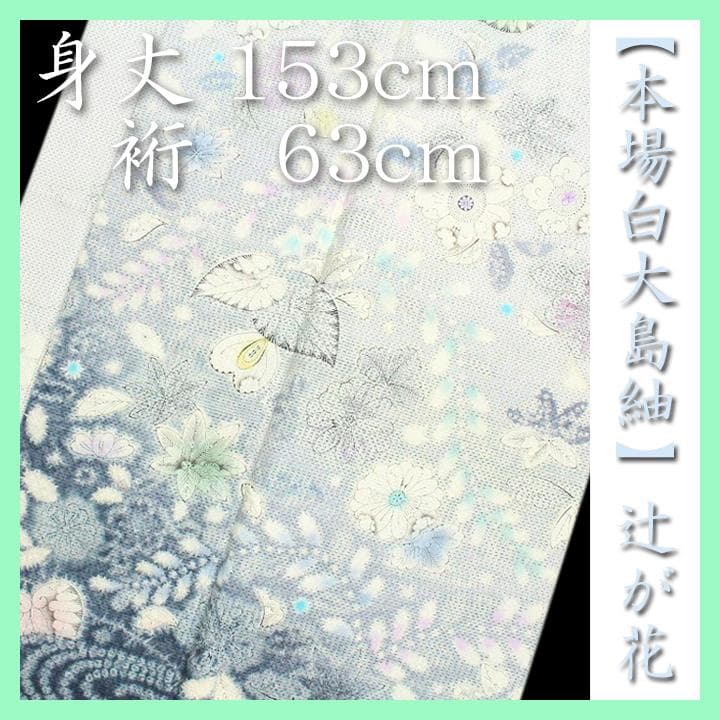 手絞り染の【辻が花】　入学園式・ご結婚式にも　【本場白大島紬】の訪問着です
