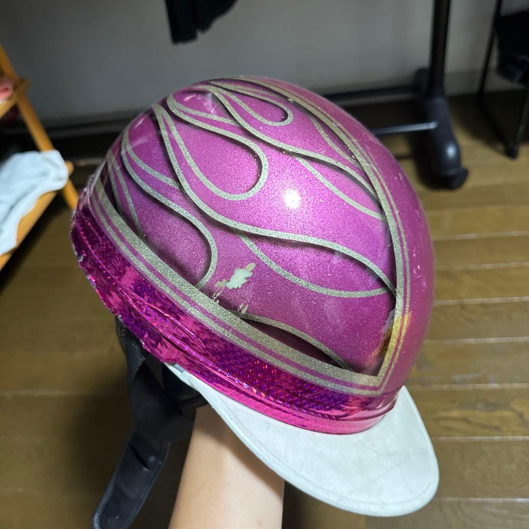 カスタム　コルク半　ピンクラメ塗装　ファイヤーパターン