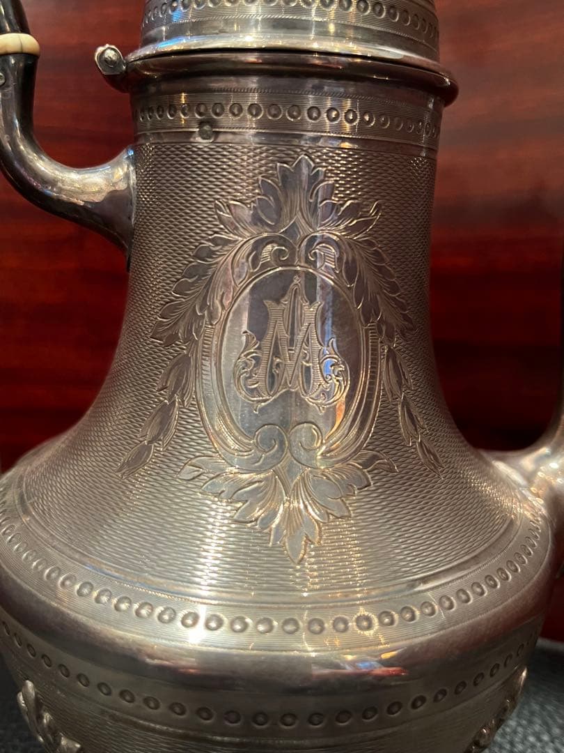 スターリングシルバー純銀製950 ポット　フランス　アンティーク　カトラリー