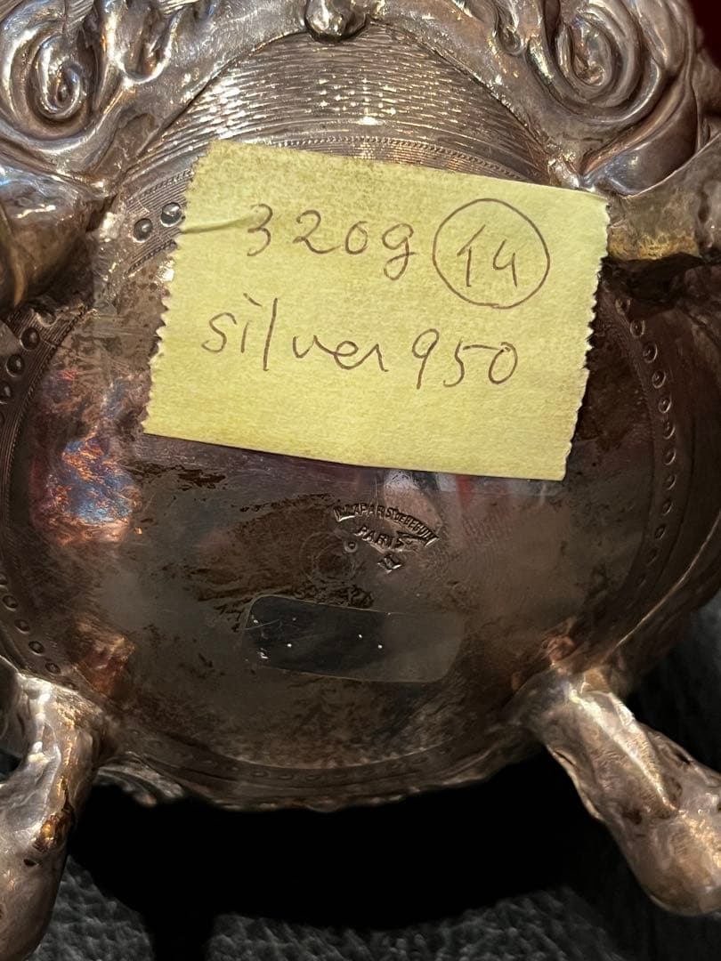 スターリングシルバー純銀製950 ポット　フランス　アンティーク　カトラリー
