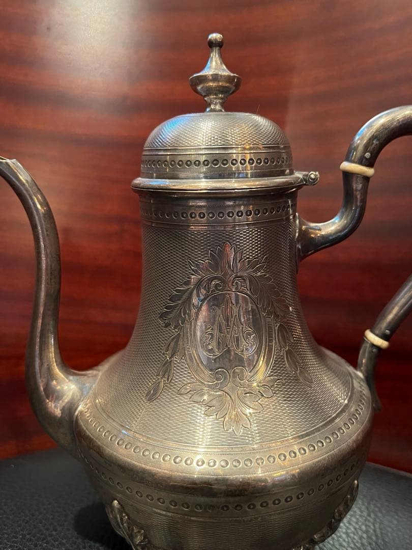 スターリングシルバー純銀製950 ポット　フランス　アンティーク　カトラリー