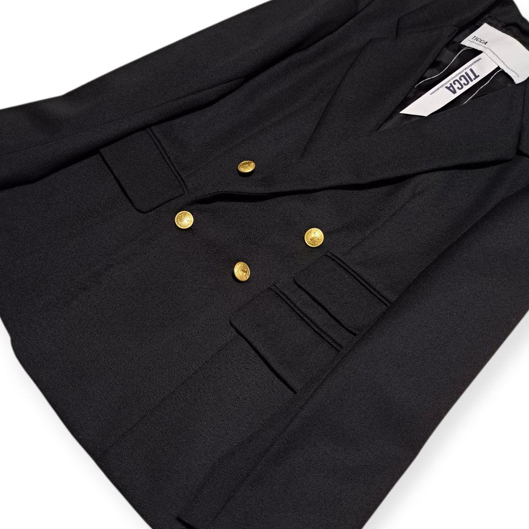 TICCA ダブルジャケット　テーラードジャケット　ウール100％　金ボタン