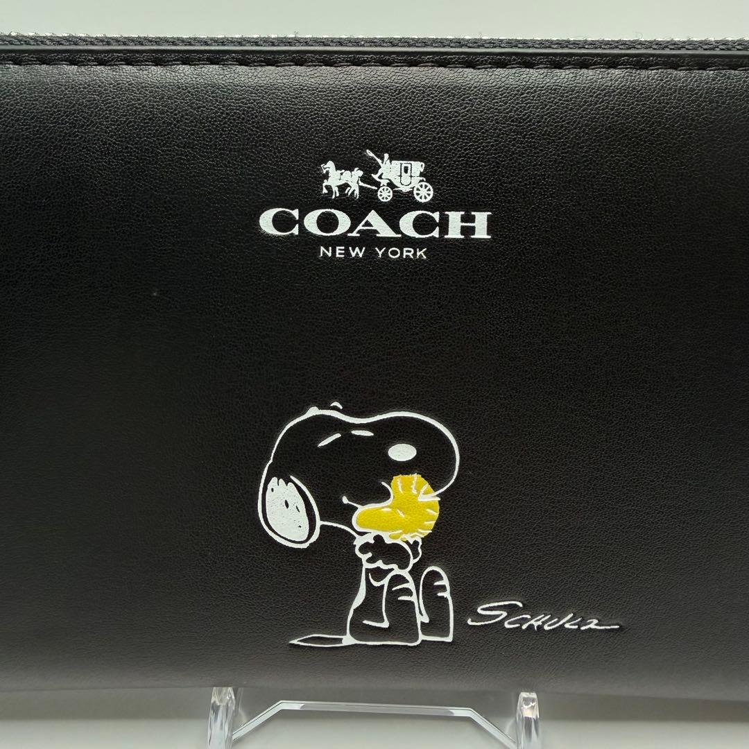 コーチ スヌーピー 長財布 COACH 財布 ブラック F53773【未使用】