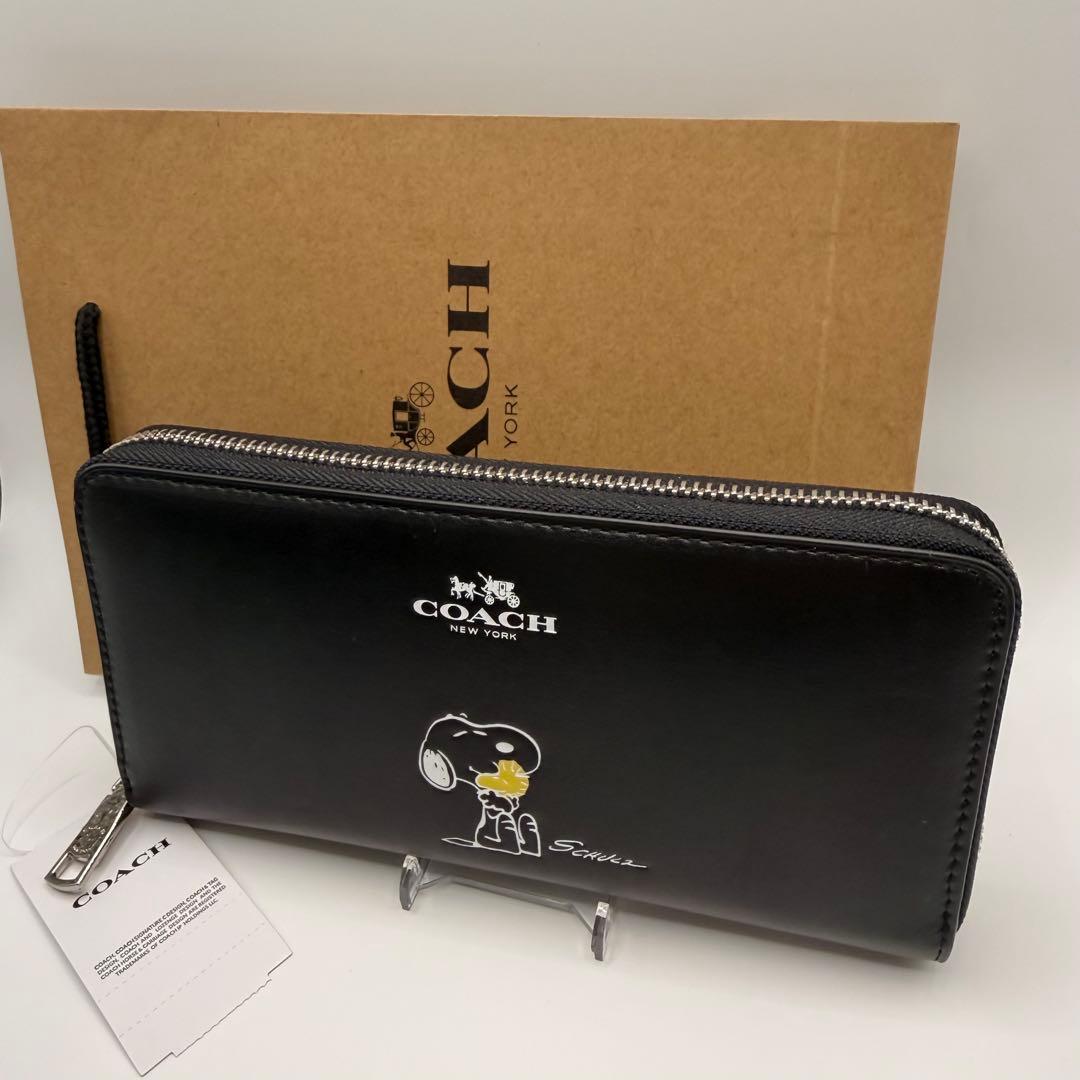 コーチ スヌーピー 長財布 COACH 財布 ブラック F53773【未使用】
