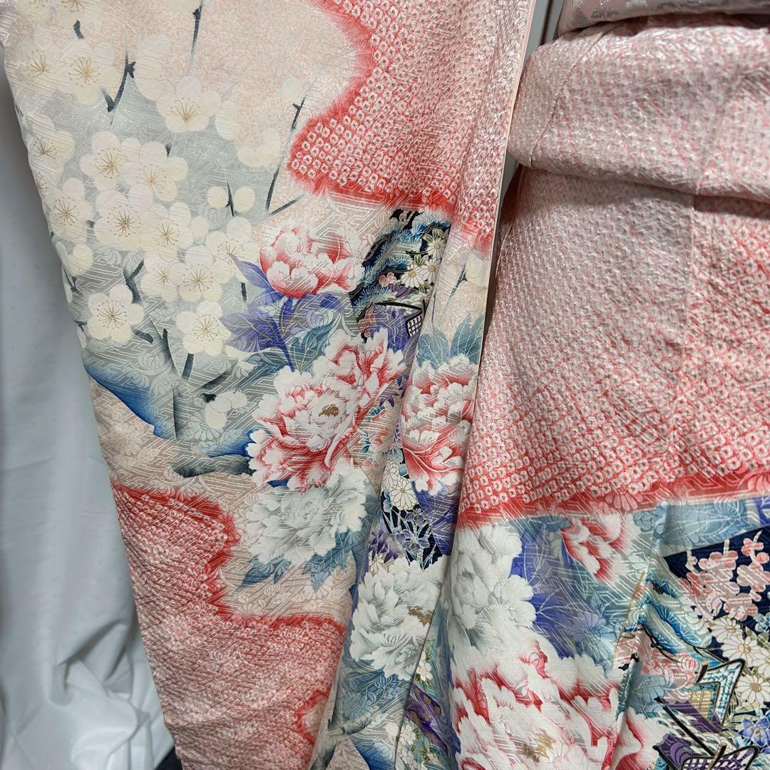 16000→15200にお値下げ　比較的美品　袷　正絹　総絞り　振袖　フルセット