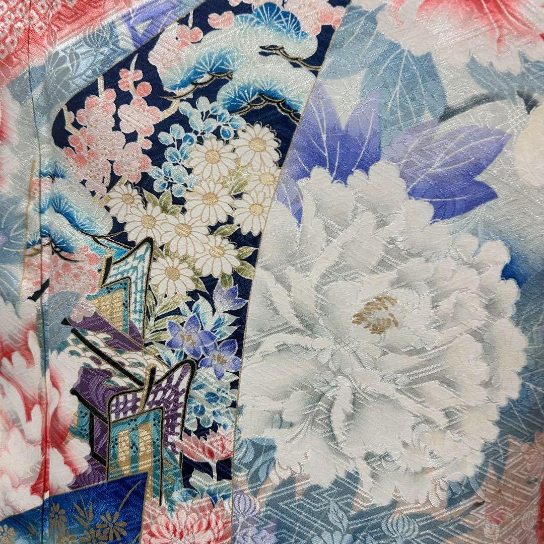 16000→15200にお値下げ　比較的美品　袷　正絹　総絞り　振袖　フルセット