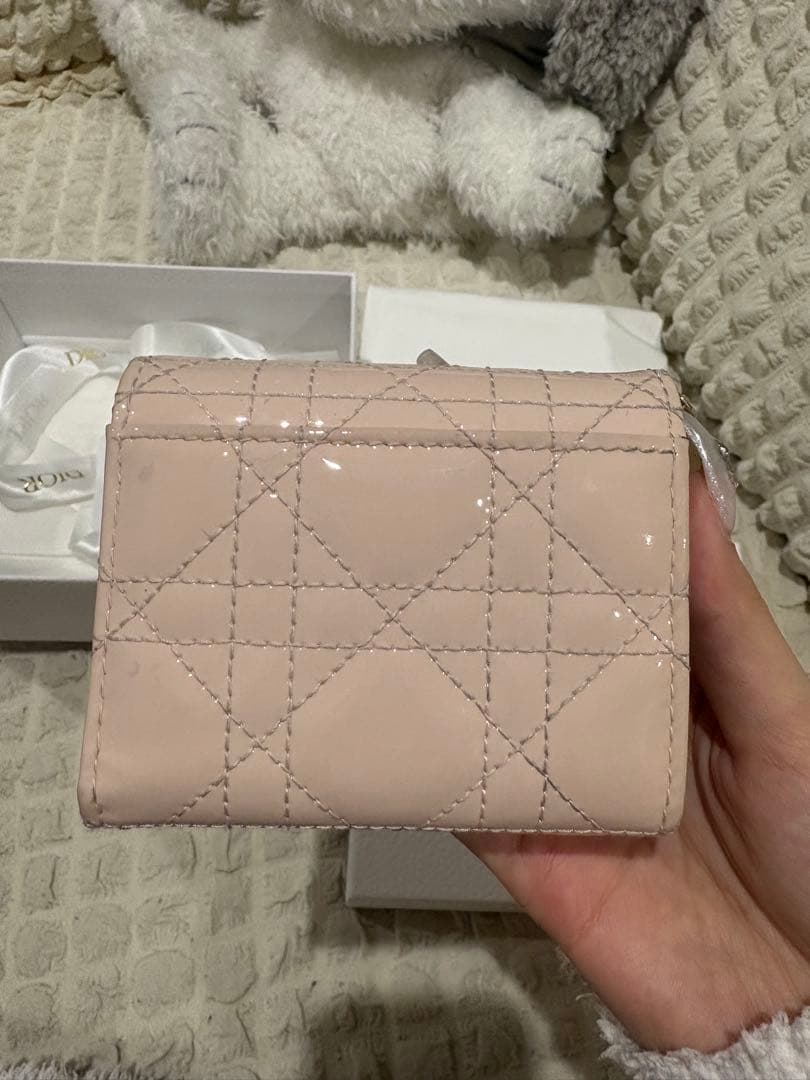 DIOR レディディオール ロータスウォレット パウダーピンク