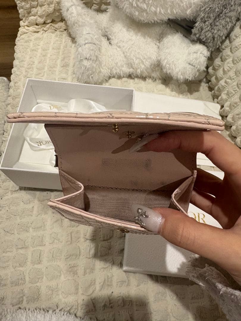 DIOR レディディオール ロータスウォレット パウダーピンク