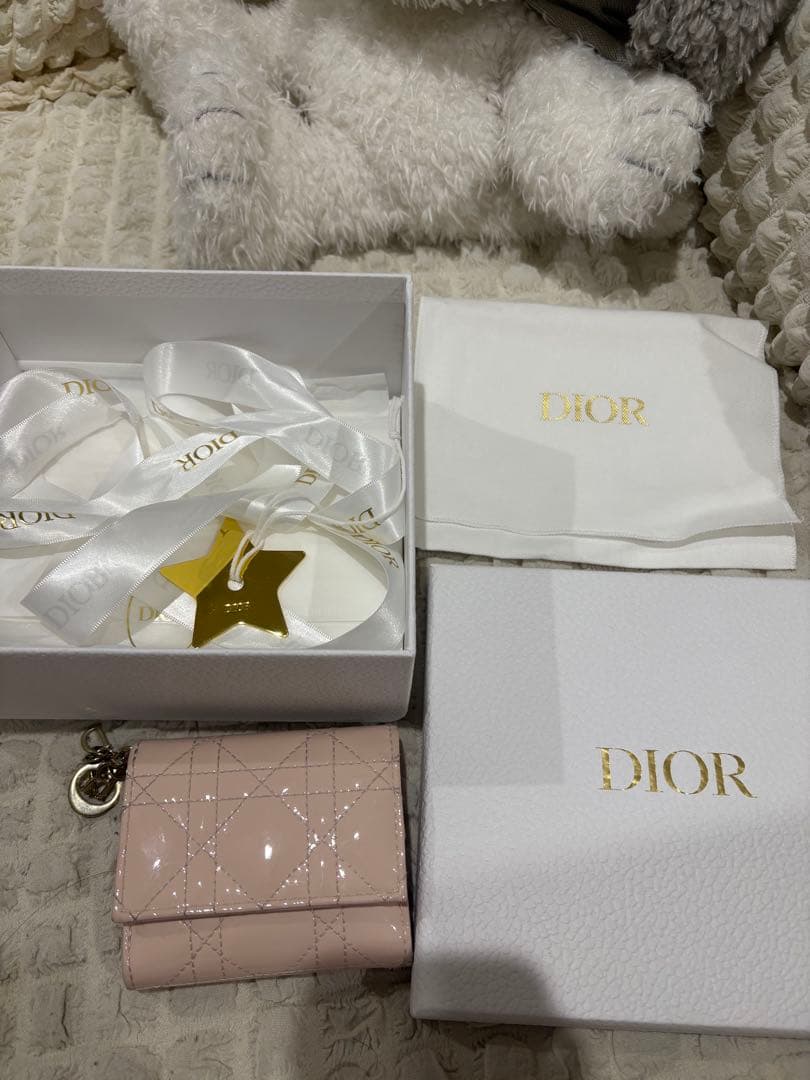 DIOR レディディオール ロータスウォレット パウダーピンク