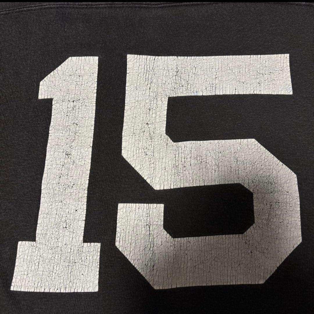 YASUYUKI 　60s〜黒ブラックプロダクツタグ肉厚フットボールシャツ