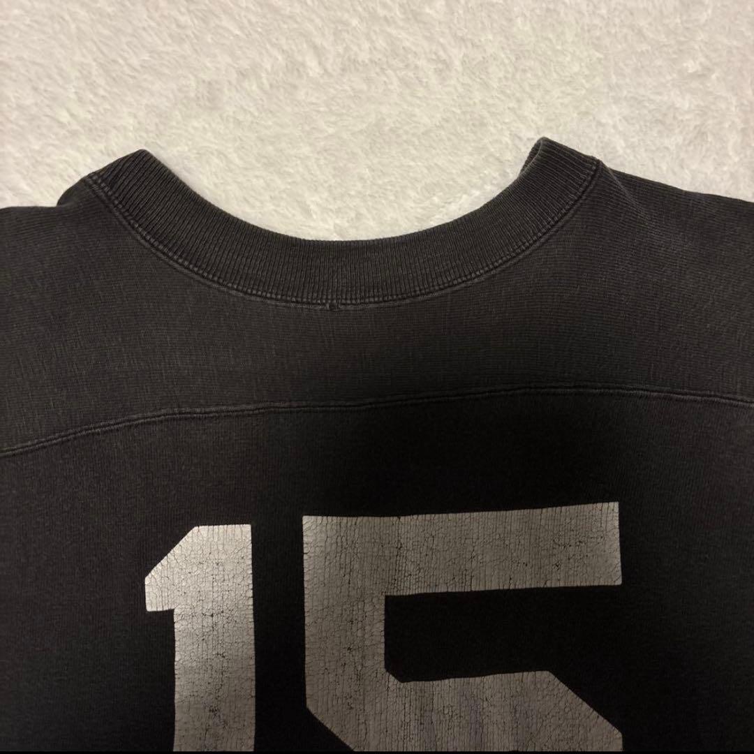 YASUYUKI 　60s〜黒ブラックプロダクツタグ肉厚フットボールシャツ