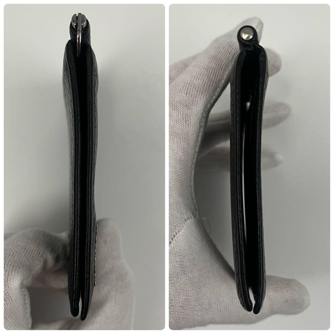 ✨美品✨　PRADA マネークリップ　札入れ　折り財布　二つ折り　ロゴ　銀金具