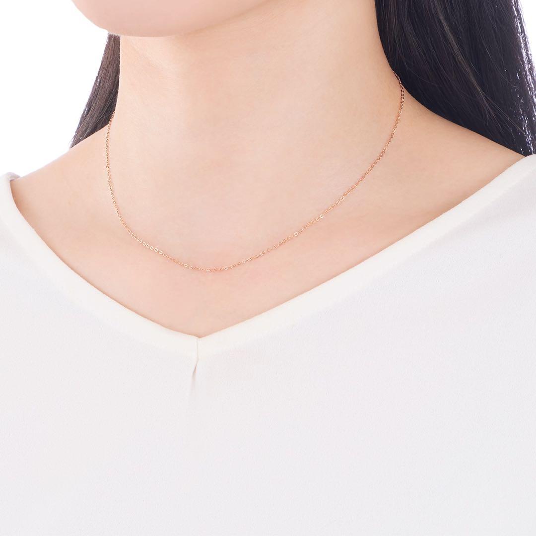 K10ピンクゴールドネックレス（40cm）