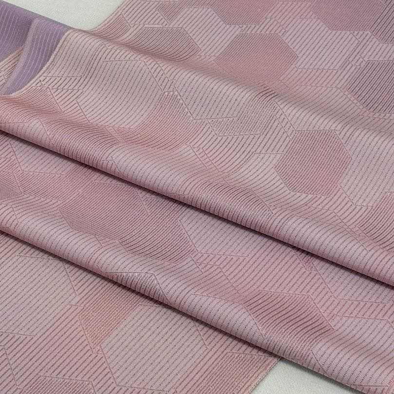 ゆりのはな　着尺反物　寿光織　小紋　着尺　反物　紋ちりめん　亀甲　正絹　B205