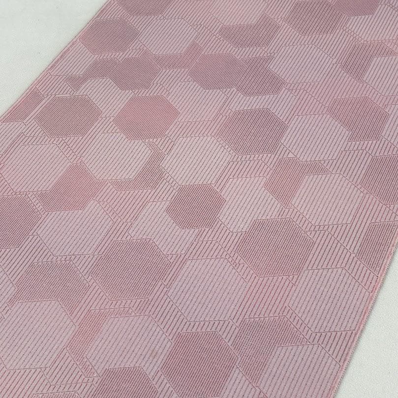 ゆりのはな　着尺反物　寿光織　小紋　着尺　反物　紋ちりめん　亀甲　正絹　B205