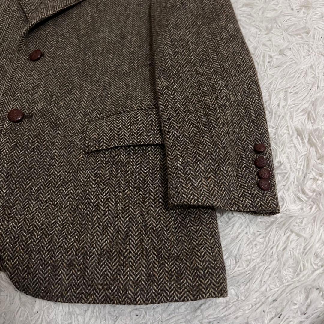 美品✨ケントアンドカーウェン ハリスツイード ジャケット ヘリンボーン 茶系