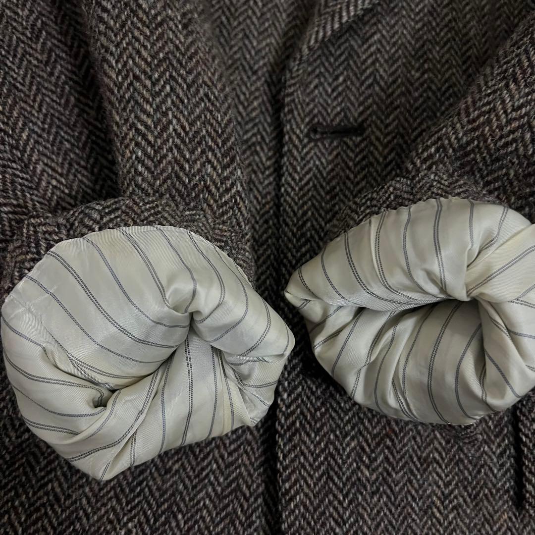 美品✨ケントアンドカーウェン ハリスツイード ジャケット ヘリンボーン 茶系