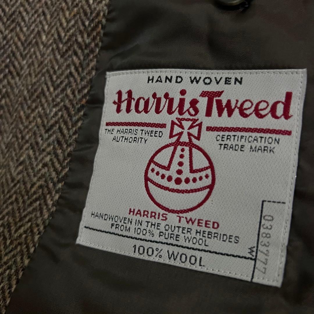 美品✨ケントアンドカーウェン ハリスツイード ジャケット ヘリンボーン 茶系