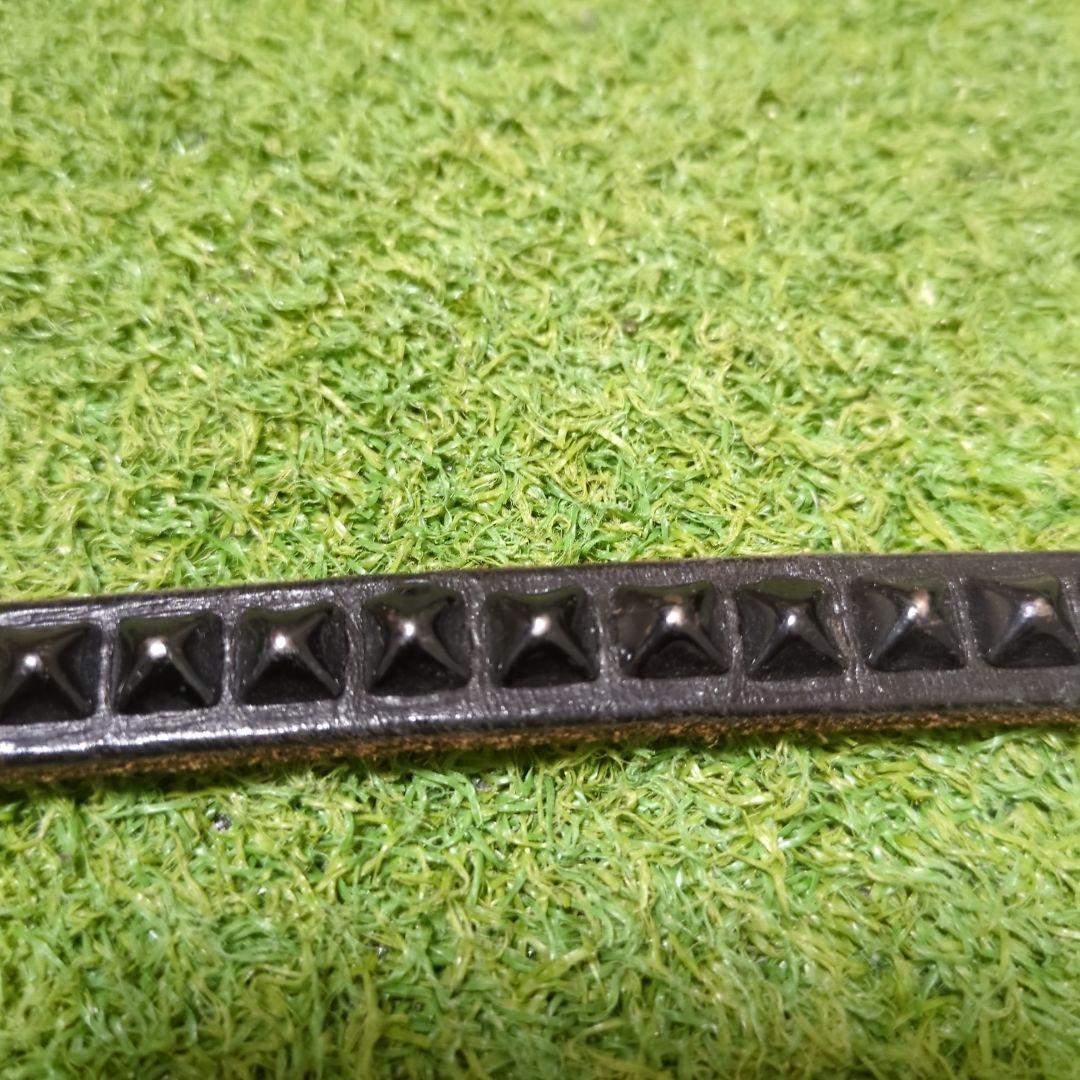 【週末値下】HTC ブラックレザー ウォレットチェーン スタッズ付き