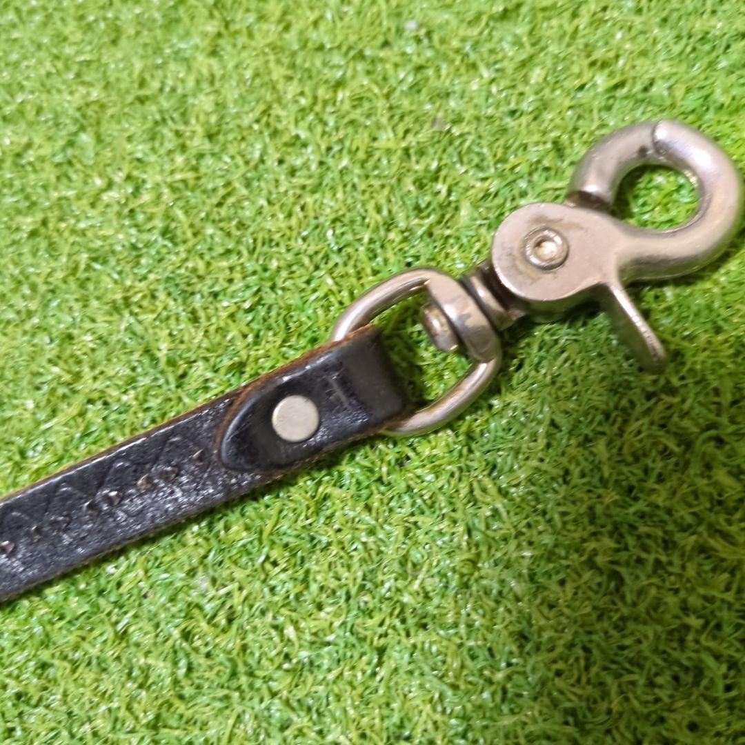 【週末値下】HTC ブラックレザー ウォレットチェーン スタッズ付き