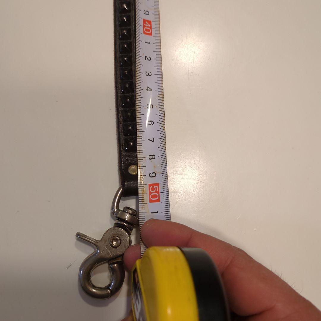 【週末値下】HTC ブラックレザー ウォレットチェーン スタッズ付き