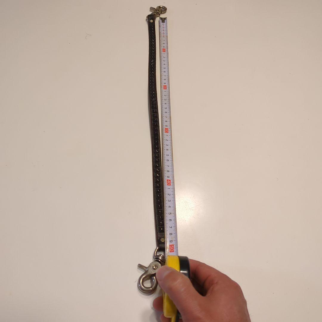 【週末値下】HTC ブラックレザー ウォレットチェーン スタッズ付き