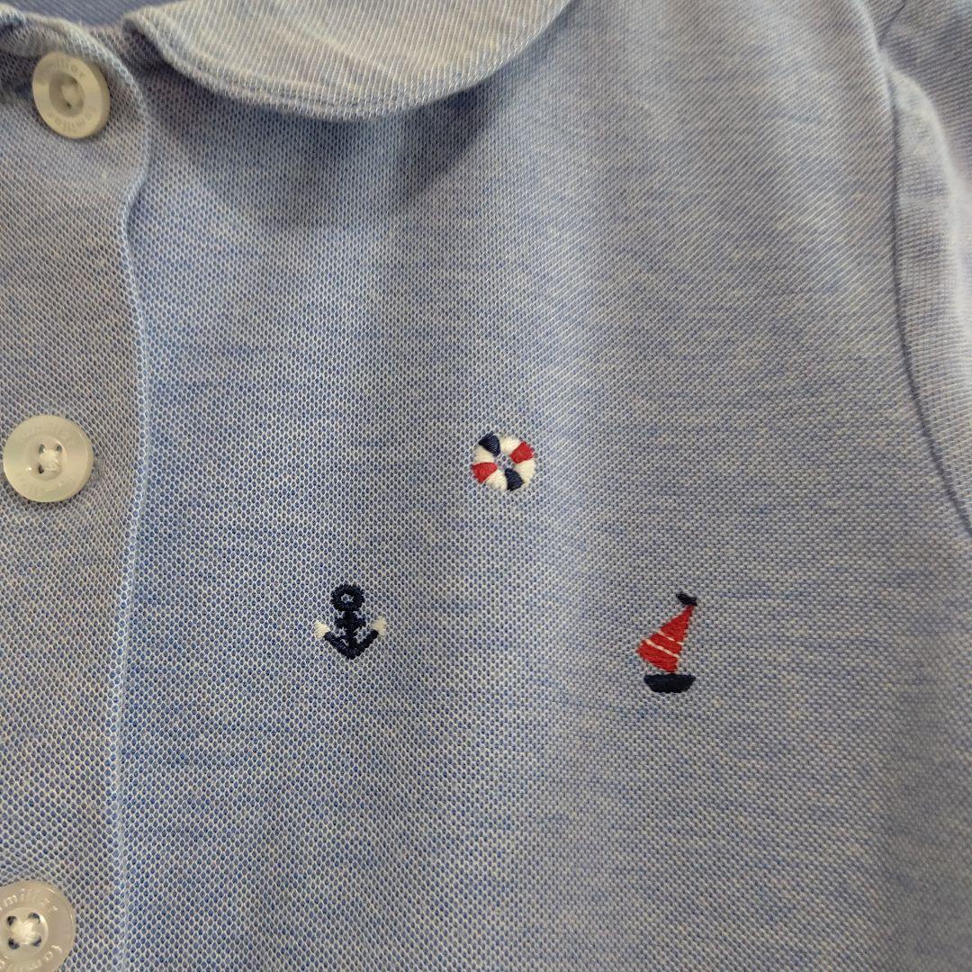 familiar 半袖ワンピース 130 水色