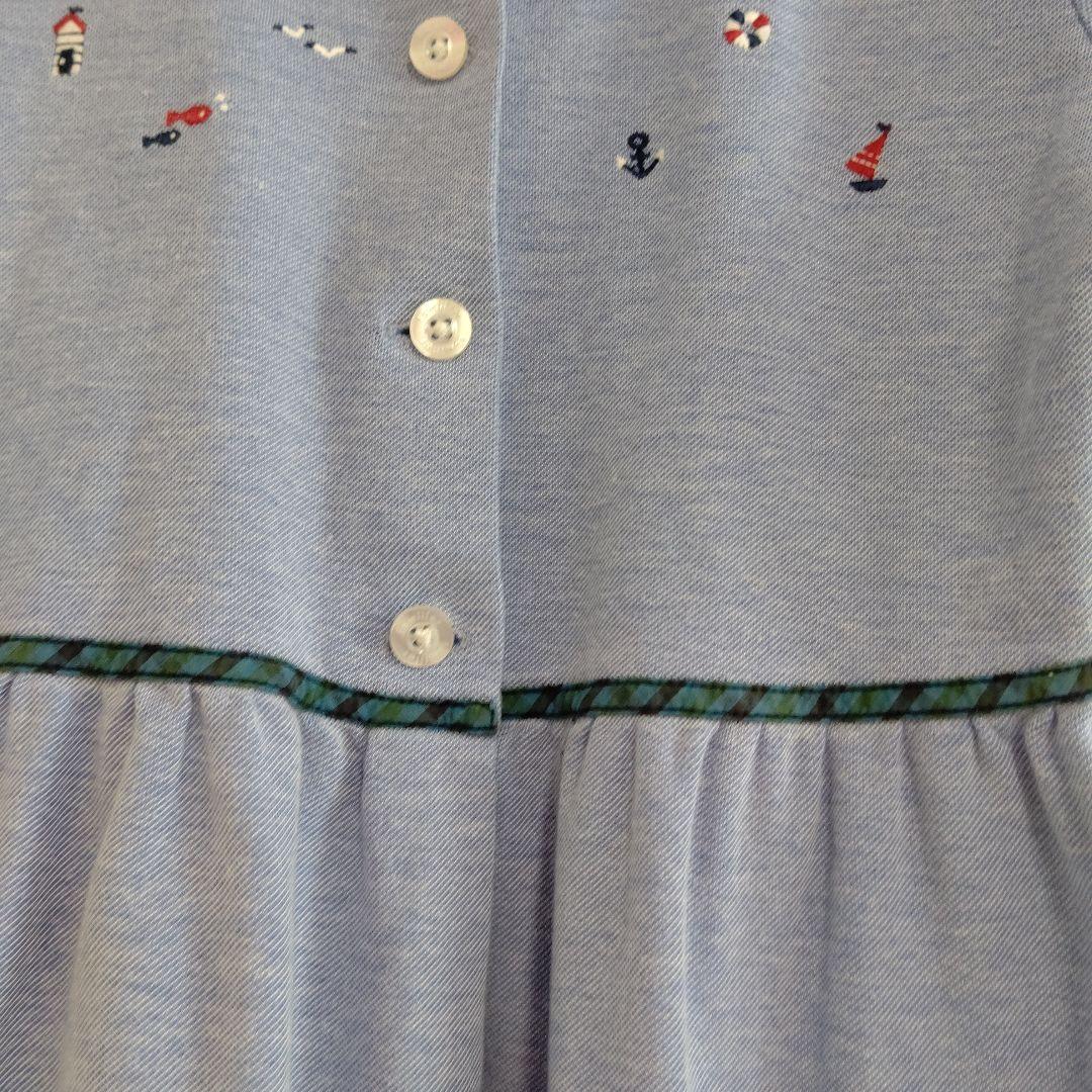 familiar 半袖ワンピース 130 水色