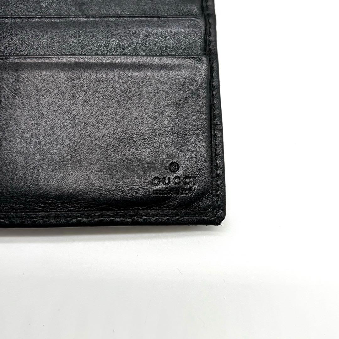 レア✨ GUCCI グッチ シマ レザー マネークリップ 黒 財布 ロゴ GG