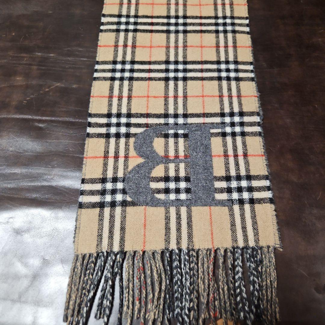 BURBERRY　バーバリー　ロゴリバーシブルマフラー