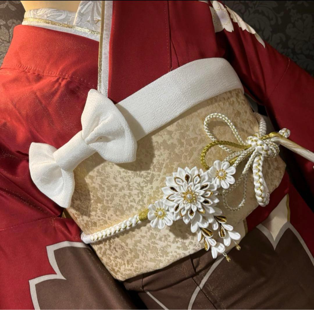 美品　作家物　牡丹　金通し　金駒刺繍　逸品　振袖　フルセット 振り袖