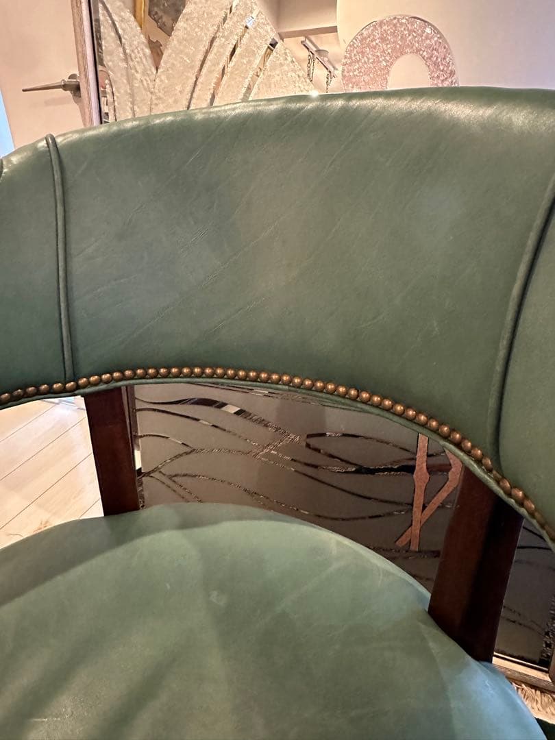 アメリカ製　レキシントン社　トラディショナルスタイル 本革 キャスターチェア