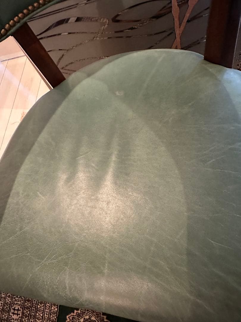 アメリカ製　レキシントン社　トラディショナルスタイル 本革 キャスターチェア