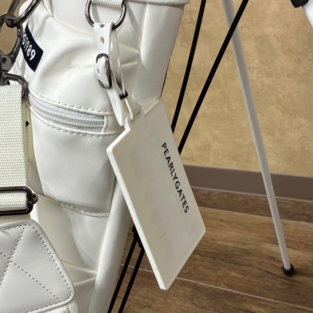 美品 PEARLY GATES パーリーゲイツ スタンド式 キャディバッグ 白