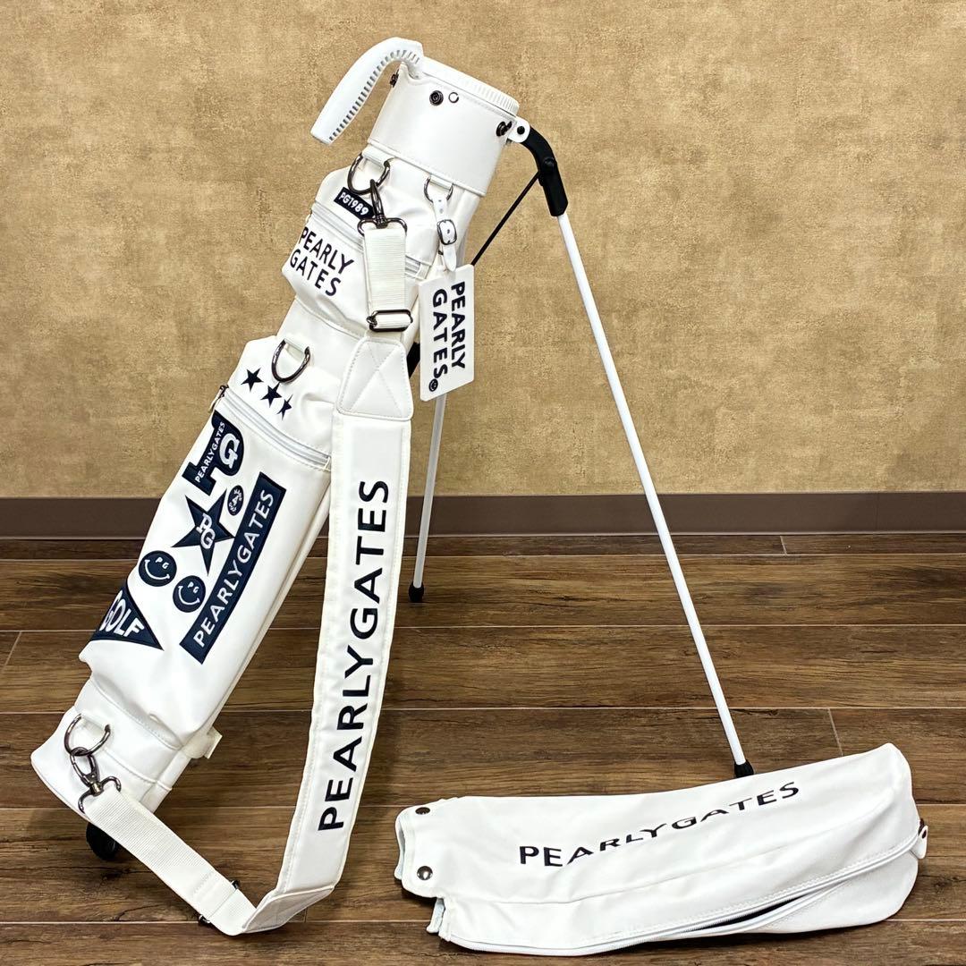 美品 PEARLY GATES パーリーゲイツ スタンド式 キャディバッグ 白