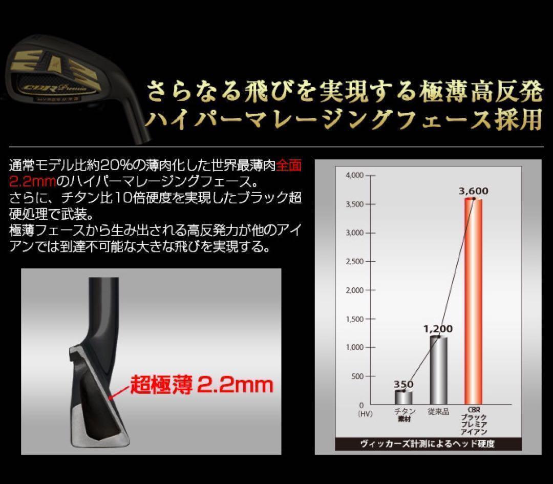 【新品6個】2番手飛ぶ高反発! ワークスゴルフ CBR アイアン カスタムヘッド