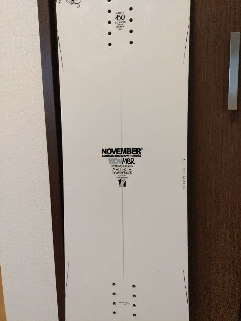NOVEMBER ARTISTE 150スノーボード＋FLUX DSビンディング