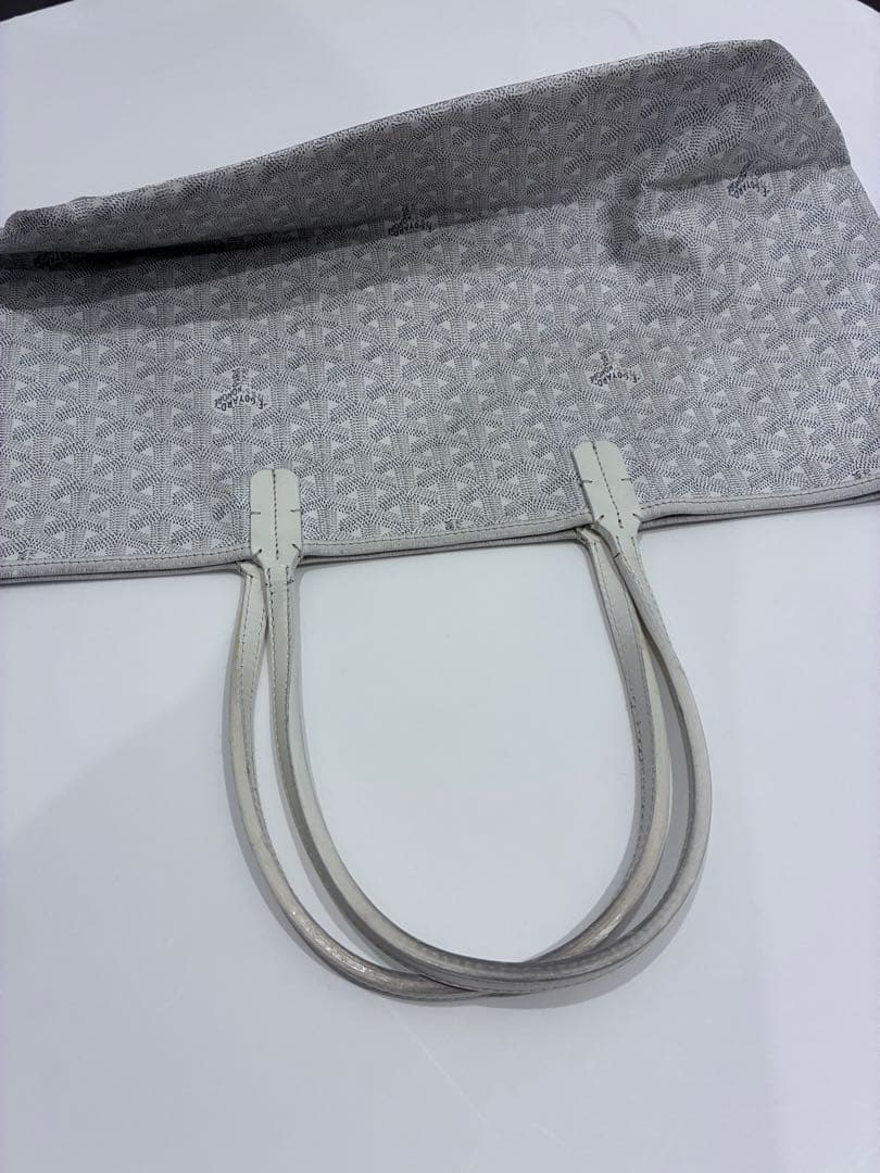 ゴヤール　グレー トートバッグ ロゴ入り