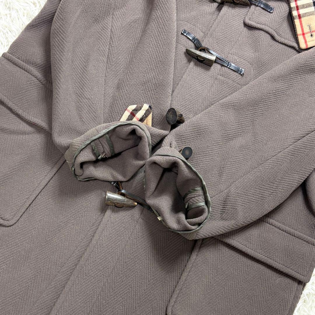 【希少】バーバリー ムーアブルック ダッフルコート ヘリンボーン XL相当
