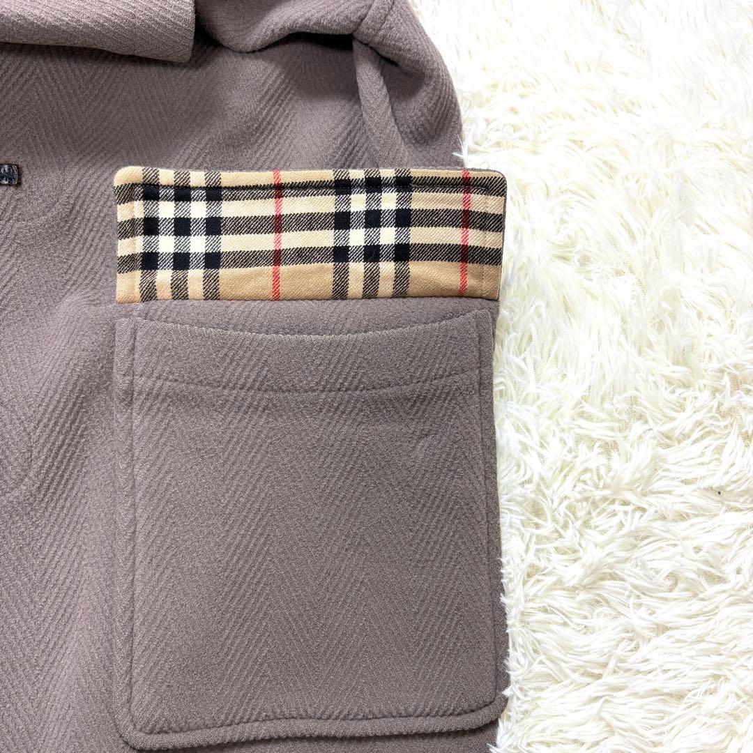 【希少】バーバリー ムーアブルック ダッフルコート ヘリンボーン XL相当