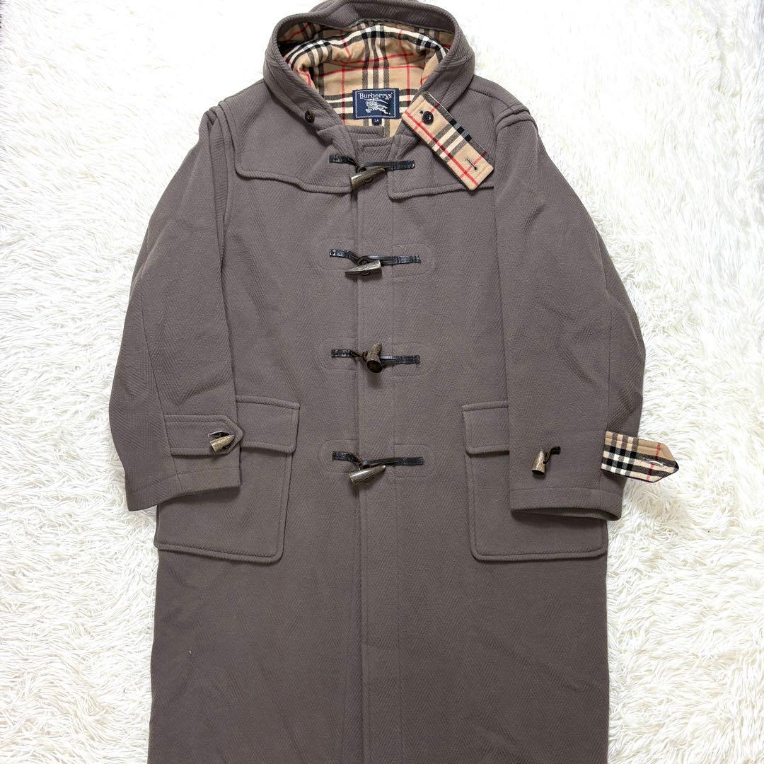 【希少】バーバリー ムーアブルック ダッフルコート ヘリンボーン XL相当