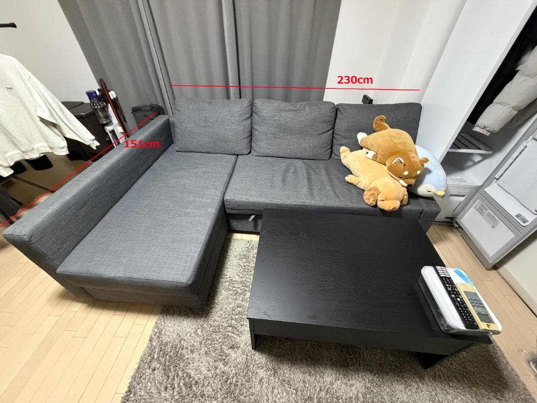 [直接引取限定・大阪市] IKEA FRIHETEN 3人用ソファベッド