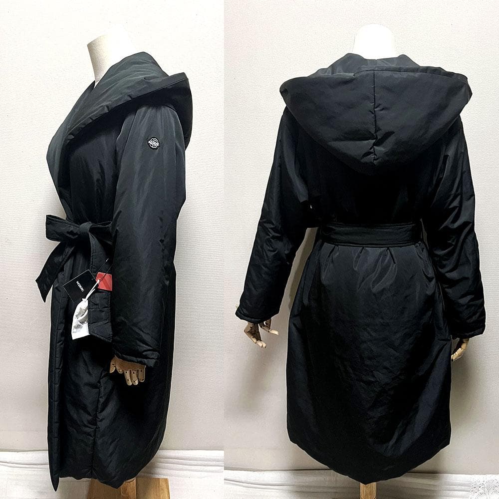 未使用タグ付き インゲボルグ SORONA 中わた ロングダウンガウンコート 黒
