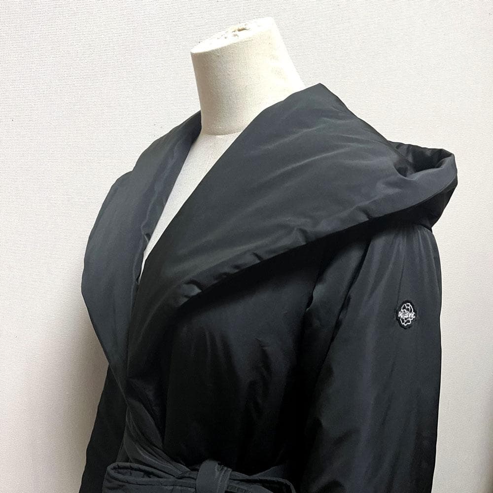 未使用タグ付き インゲボルグ SORONA 中わた ロングダウンガウンコート 黒