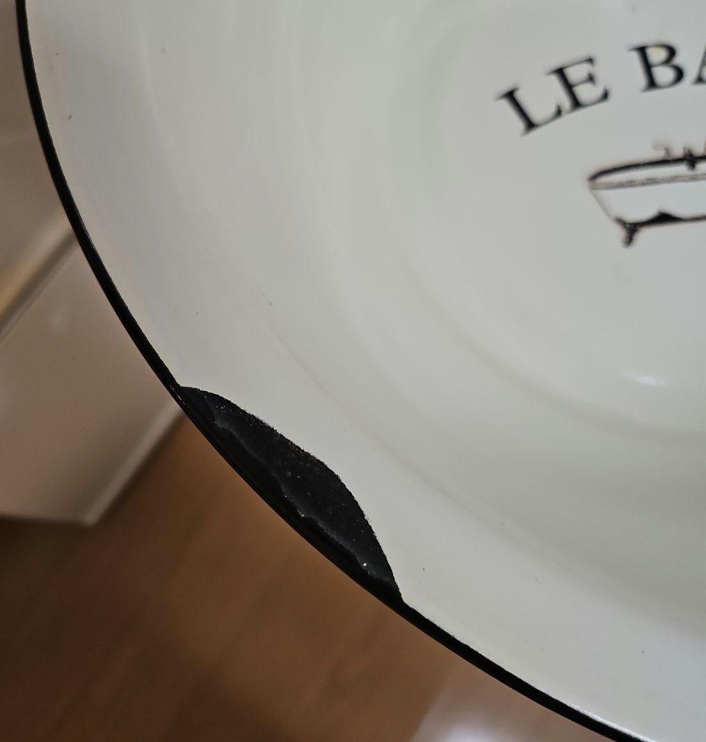 昭和レトロ　洗面器スタンド　ホーロー洗面器付き　ウォッシュスタンド　当時物