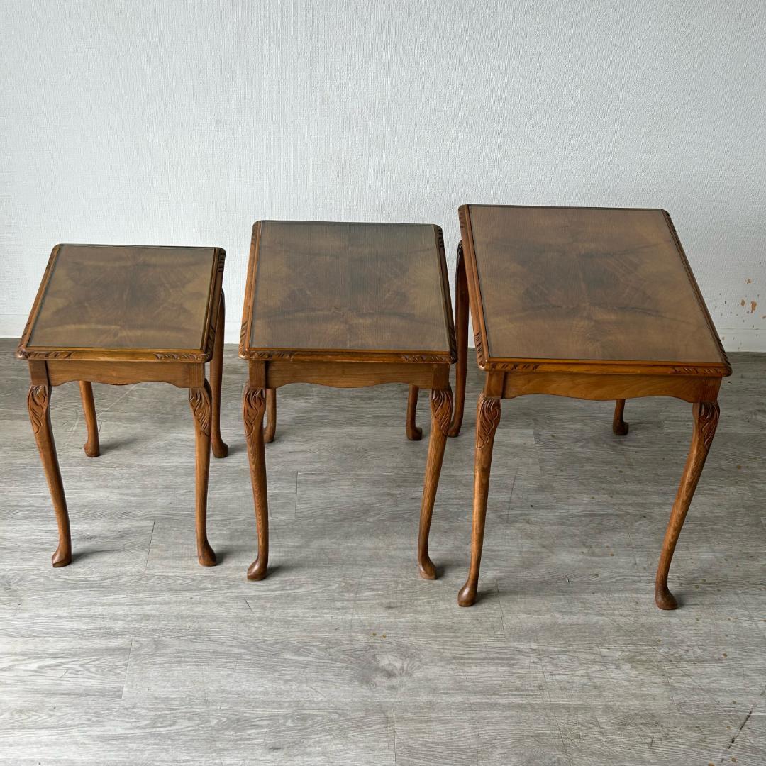 イギリス アンティーク家具 ネストテーブル コーヒーテーブル 店舗什器 415A