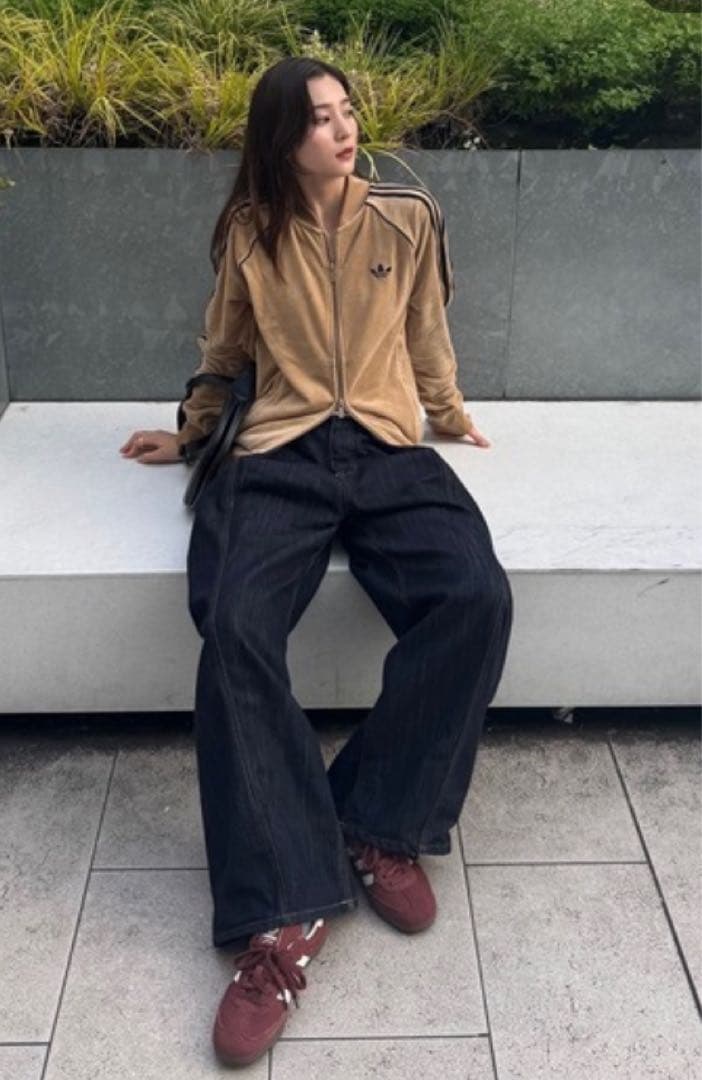 adidas SSTアディカラー　ベロア　トラックトップ　トラックジャケット